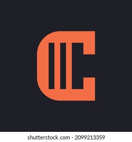 Letter C logo. Icon design. Template elements. Geometric abstract logos
