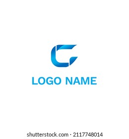 Letter C logo icon design template elements. Font C ribbon illustration
