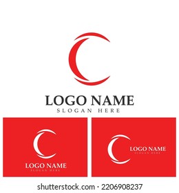 Design-Vorlagenelemente für Buchstaben C und C des Logos