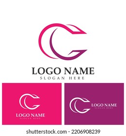 Letter C and C logo icon design template elements
