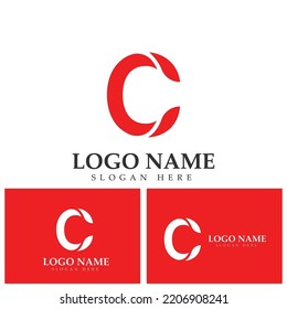 Design-Vorlagenelemente für Buchstaben C und C des Logos
