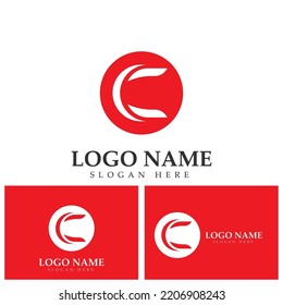 Elementos de la plantilla de diseño de iconos de logotipo C y C de la letra