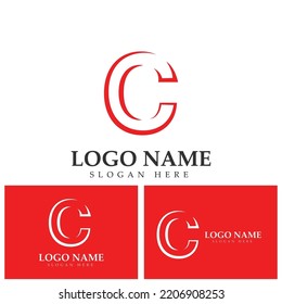 Letter C and C logo icon design template elements