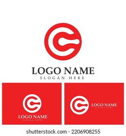 Letter C and C logo icon design template elements