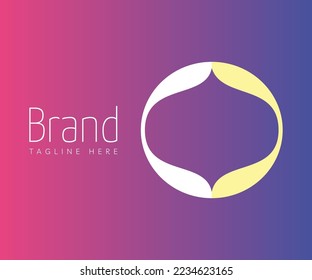 Letter C logo icon design template elements. White and yellow initial letter O logo, letter CC logo isolated on purple background. Usable for Branding and Business Logos.

