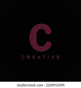 Elementos de la plantilla de diseño de iconos del logotipo de la letra C