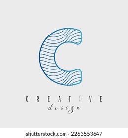 Letter C logo icon design template elements octagon