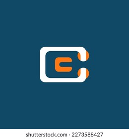 Elementos de la plantilla de diseño de iconos del logotipo de la letra C. Icono del logotipo de la letra C vinculada