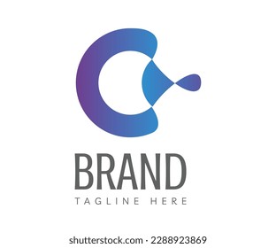 Design-Vorlagenelemente des Buchstaben C des Logos. Für Logos für Branding, Business und Technologie geeignet.
