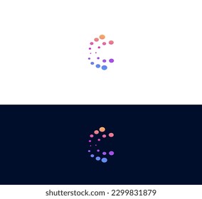 Letter C logo icon design template elements. Vector color sign. Technology C logo.