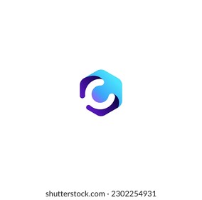 Letter C logo icon design template elements. Vector color sign. 3D colorful C letter logo.