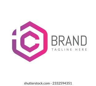 Elementos de la plantilla de diseño de iconos del logotipo de la letra C. Usable para marca, logotipos de negocios y tecnología.
