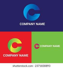 Letter C logo icon design template elements. Vector color sign.
