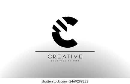 Elementos de Plantilla de diseño de ícono de logotipo C