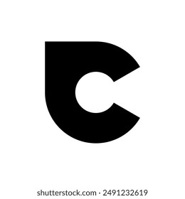 Letter C logo. Icon design. Template elements. Geometric abstract logos