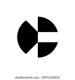 Buchstabe C-Logo. Symboldesign. Vorlage Elemente. Geometrische abstrakte Logos