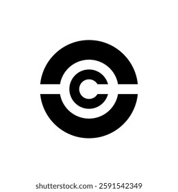 Letter C logo. Icon design. Template elements. Geometric abstract logos