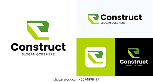 Letter C logo icon design for Construction, Architecture and business identity, Simple modern concept initial C logo, Real estate and apartment builder vector logo design illustrator inspiration.