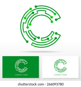 Letter C logo icon design - vector sign. Business card templates