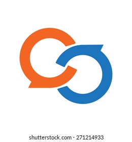 Elementos de plantilla de diseño de icono del logotipo C de la letra. Caja de luz

