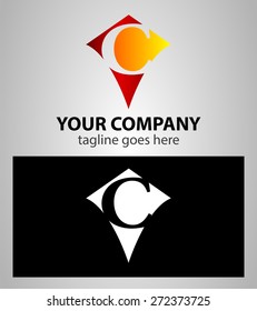 Letter C logo icon design template elements

