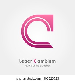 Letter C logo icon design typography template elements, ABC concept type as logotype, Leters of the alphabet, Vector illustration Eps 10