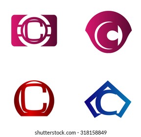Letter C logo icon design template elements
