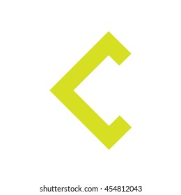Letter C logo icon design template elements green latex
