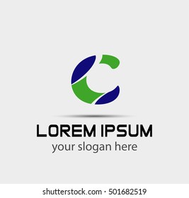 Letter c logo icon design template elements
