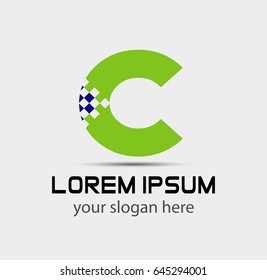 Letter c logo icon design template elements
