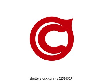 Letter c logo icon design template elements
