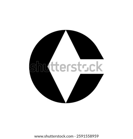 Letter C logo. Icon design. Template elements. Geometric abstract logos