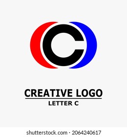 letter c logo, c icon in dots. Abstract business logo icon design template