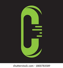 Letter C logo icon flat and vector design template