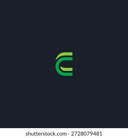 Diseño de Vector plano del icono del logotipo de la letra C
