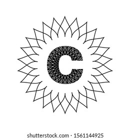 Letter C logo icon with frame. illustration vector



