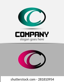 Letter C logo icon set element 