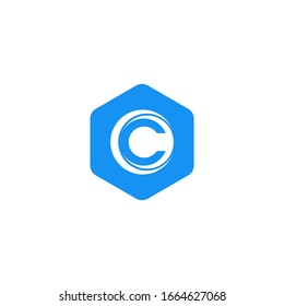 icono del logotipo C simple