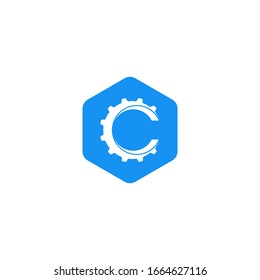 letter C logo icon simple