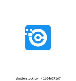 letter C logo icon simple
