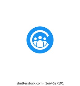 letter C logo icon simple