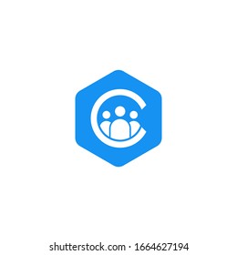 letter C logo icon simple