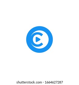 letter C logo icon simple