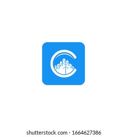 letter C logo icon simple