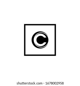 plantilla de icono del logotipo de la letra C