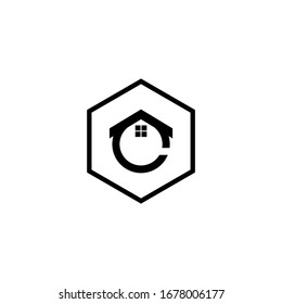 plantilla de icono del logotipo de la letra C