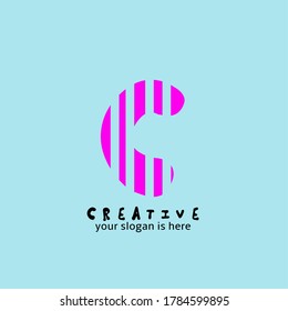 Logo des Buchstaben C, Vektordesign,