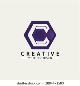 Letter C Logo icon vector illustration design template