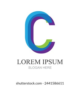 Buchstabe C Logo Icon Vektor-Design, kreative einfache elegante Logo-Design Vektor-Illustration