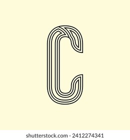 letter C logo ideas vector design illusration. Suitable for logo, brand intial,etc. Eps 10